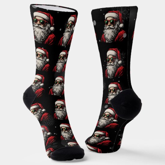67 Meme Funny Santa Says Six Seven Christmas Socken (Gewinkelt)