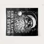 67 Meme Funny Santa Says Six Seven Christmas Wandteppich (Vorderseite (Horizontal))