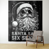 67 Meme Funny Santa Says Six Seven Christmas Wandteppich (Beispiel)