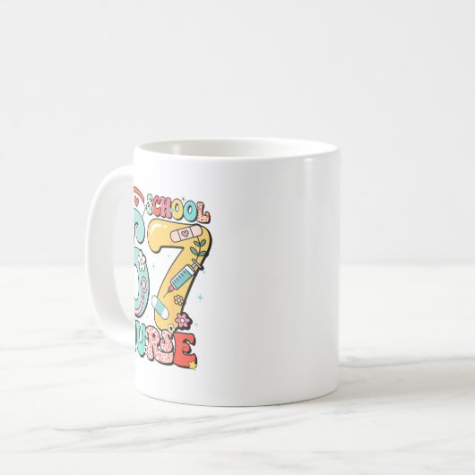 67 Meme Funny School Nurse Six Seven Meme Kaffeetasse (Vorderseite Links)