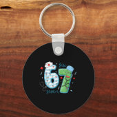 67 Meme Funny School Nurse Six Seven Meme Nursing Schlüsselanhänger (Vorderseite)