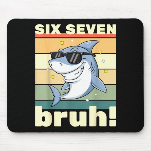 67 Meme Funny Six Seven Bruh 6-7 Meme Kids Boys Gi Mousepad (Vorne)