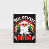 67 Meme Funny Six Seven Bruh Christmas Santa 6 7 M Karte (Vorderseite)