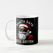 67 Meme Funny Six Seven Christmas 6-7 Meme Santa 6 Kaffeetasse (Links)