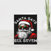 67 Meme Funny Six Seven Christmas 6-7 Meme Santa 6 Karte (Vorderseite)