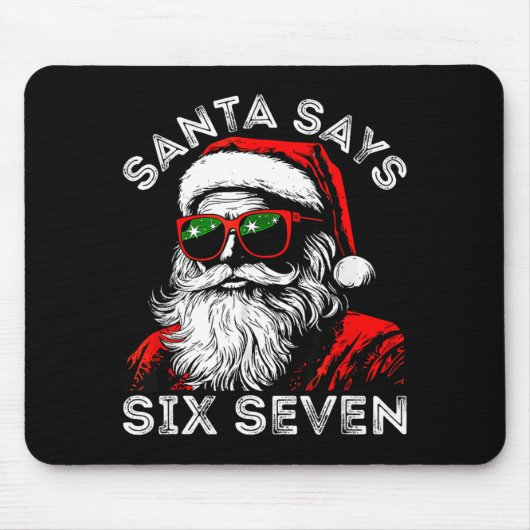 67 Meme Funny Six Seven Christmas 6-7 Meme Santa 6 Mousepad (Vorne)
