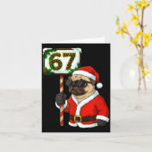 67 Meme Funny Six Seven Christmas Pug Dog Lover  Karte (Gelbe Blume)