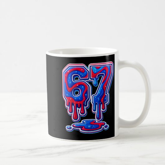 67 Meme Funny Six Seven For Boys And Girls Cool  Kaffeetasse (Rechts)