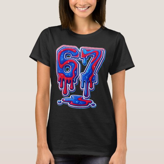 67 Meme Funny Six Seven For Boys And Girls Cool  T-Shirt (Vorderseite)