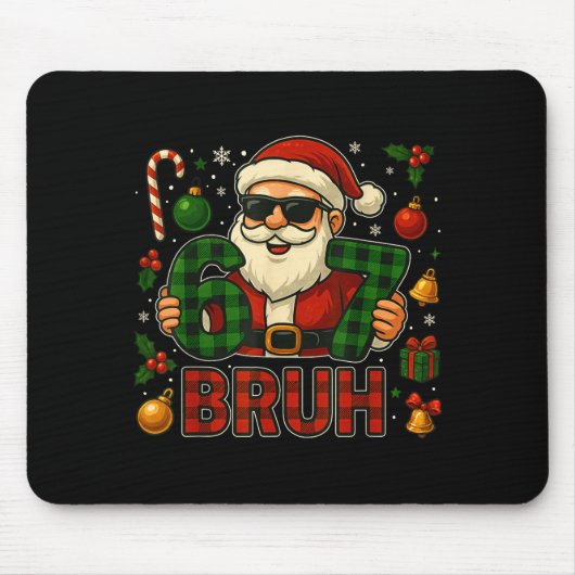 67 Meme Funny Six Seven For Kids Men Boys Bruh Chr Mousepad (Vorne)