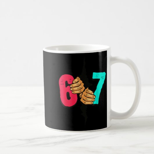 67 Meme Funny Six Seven Gen Alpha Slang Xmas 6 7 H Kaffeetasse (Rechts)