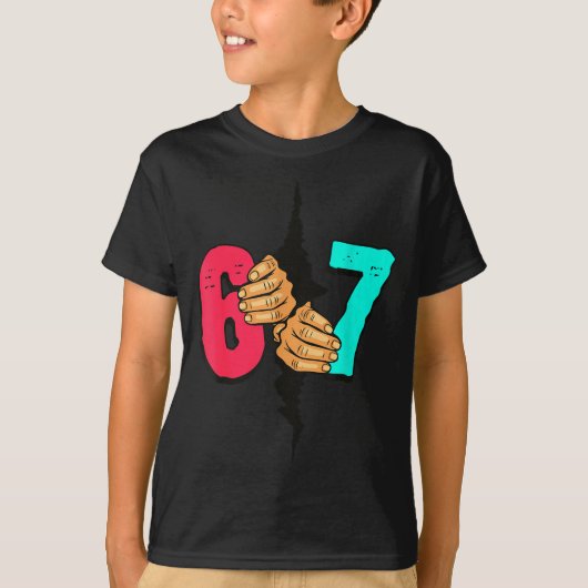 67 Meme Funny Six Seven Gen Alpha Slang Xmas 6 7 H T-Shirt (Vorderseite)