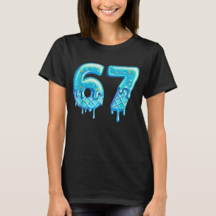 67 Meme Gamma Blau T-Shirt