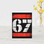 67 Meme Gen Alpha Six Seven 6 7 Boys Tweens Kids  Karte (Gelbe Blume)