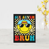 67 Meme Gen Alpha Slang 6 7 Six Seven Bruh Funny B Karte (Gelbe Blume)