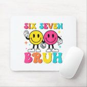 67 Meme Gen Alpha Slang 6 7 Six Seven Bruh Funny B Mousepad (Mit Mouse)