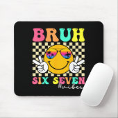 67 Meme Gen Alpha Slang 6 7 Six Seven Bruh Funny B Mousepad (Mit Mouse)