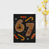 67 Meme Gingerbread Candy Cane Christmas Ugly Swea Karte (Gelbe Blume)