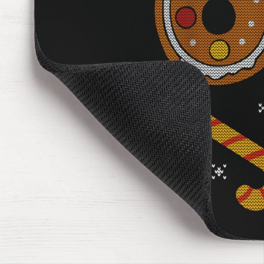 67 Meme Gingerbread Candy Cane Christmas Ugly Swea Mousepad (Ecke)