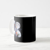 67 Meme Goose Howling At The Moon Funny Six Seven Kaffeetasse (Vorderseite Links)