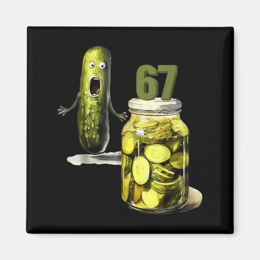 67 Meme Gurke Überraschung Ein Glas Geschnittene G Magnet (Vorne)