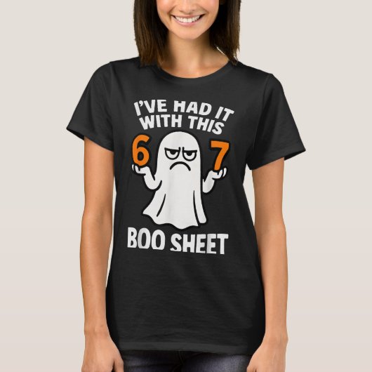 67 Meme Halloween Costume 6 7 Funny Boo Sheet Six T-Shirt (Vorderseite)
