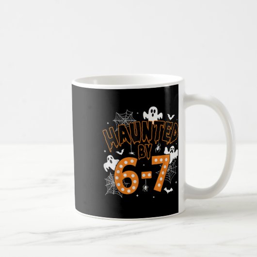 67 Meme Halloween Haunted– Funny Ghost And Pumpkin Kaffeetasse (Rechts)