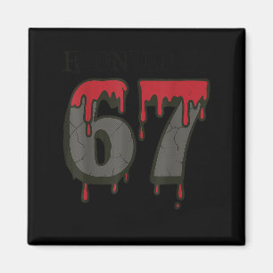 67 Meme Halloween Heimgesucht Gruselig - Six Seven Magnet