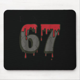 67 Meme Halloween Heimgesucht Gruselig - Six Seven Mousepad