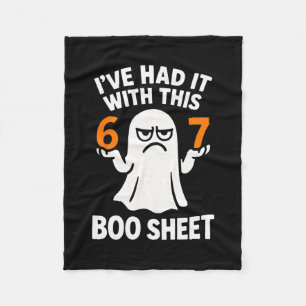 67 Meme Halloween-Kostüm 6 7 Lustiges Boo-Blatt Se Fleecedecke