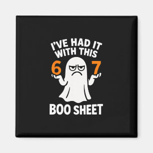 67 Meme Halloween-Kostüm 6 7 Lustiges Boo-Blatt Se Magnet