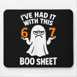 67 Meme Halloween-Kostüm 6 7 Lustiges Boo-Blatt Se Mousepad