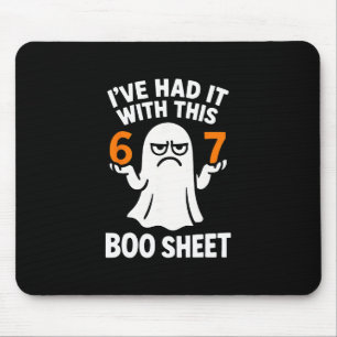 67 Meme Halloween-Kostüm 6 7 Lustiges Boo-Blatt Se Mousepad