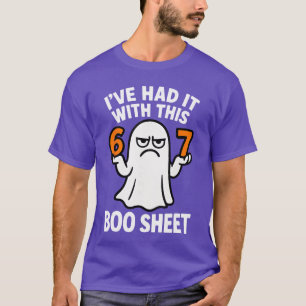 67 Meme Halloween-Kostüm 6 7 Lustiges Boo-Blatt Si T-Shirt