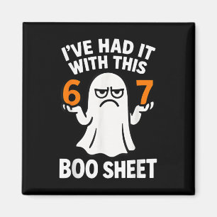 67 Meme Halloween Kostüm 6 7 Lustiges Boo Sheet Se Magnet