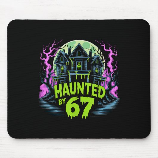 67 Meme Halloween-Kostüm Heimgesucht _4 Mousepad (Vorne)