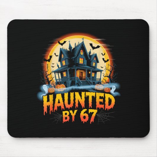 67 Meme Halloween-Kostüm heimgesucht von 6-7 Brain Mousepad (Vorne)