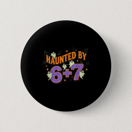 67 Meme Halloween-Kostüm heimgesucht von 6-7 Button (Vorderseite)