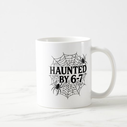 67 Meme Halloween Verängstigter Spider - Six Seven Kaffeetasse (Rechts)