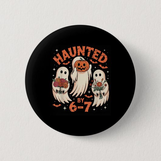 67 Meme Halloween Verflucht Button (Vorderseite)