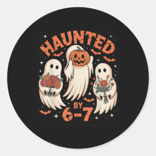67 Meme Halloween Verflucht  Runder Aufkleber