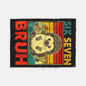 67 Meme Hedgehog Funny Six Seven Bruh Hedgehog For Fleecedecke (Vorderseite (Horizontal))