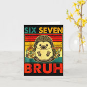 67 Meme Hedgehog Funny Six Seven Bruh Hedgehog For Karte (Gelbe Blume)