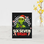 67 Meme Humor 6-7 Funny Six Seven Christmas Karte (Gelbe Blume)