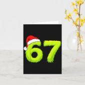 67 Meme Humor 6-7 Funny Six Seven Christmas  Karte (Gelbe Blume)