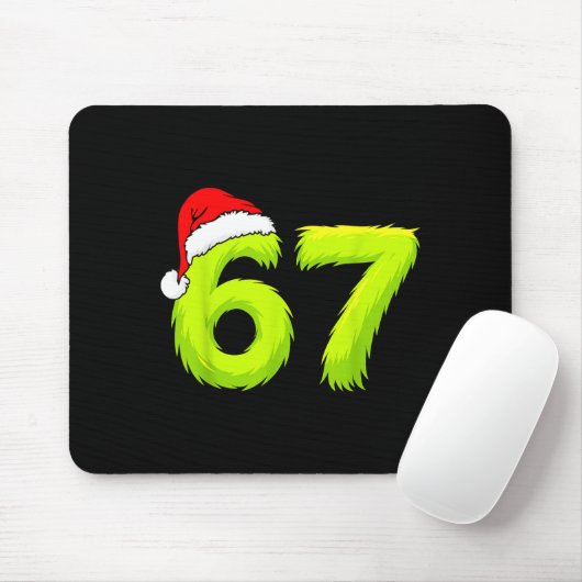 67 Meme Humor 6-7 Funny Six Seven Christmas Mousepad (Mit Mouse)