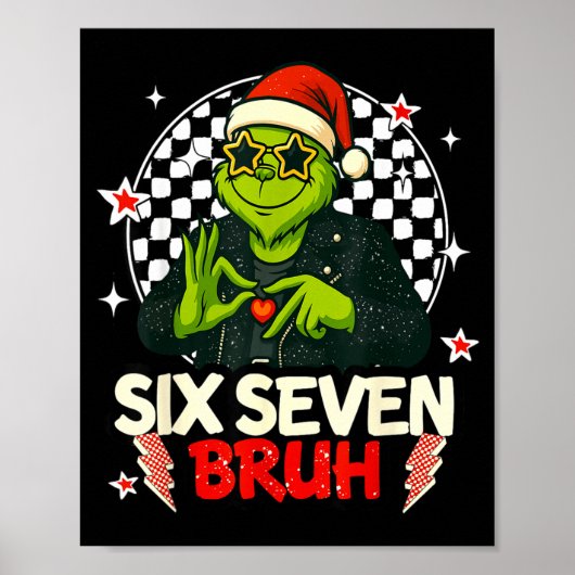 67 Meme Humor 6-7 Funny Six Seven Christmas  Poster (Vorne)