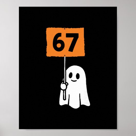 67 Meme Humor 6-7 Funny Six Seven Halloween  Poster (Vorne)