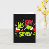 67 Meme Humor 6-7 Funny Xmas Six Seven Christmas  Karte (Gelbe Blume)