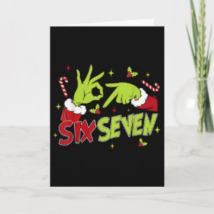 67 Meme Humor 6-7 Lustig Sechs Sieben Weihnachten Karte